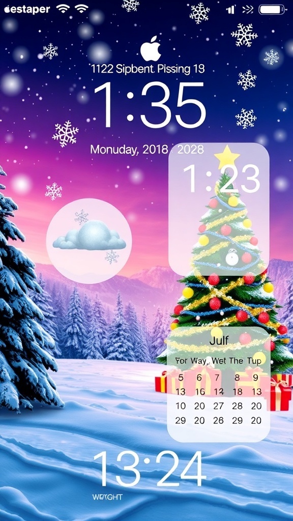 Festive Christmas Wallpaper for iPhone with Widgets – liventolife.com